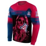 custom arizona wildcats grim reaper red black hoodie best selling