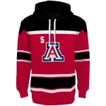 custom arizona wildcats striped pattern red hoodie best selling
