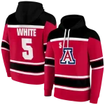 custom arizona wildcats striped pattern red hoodie best selling