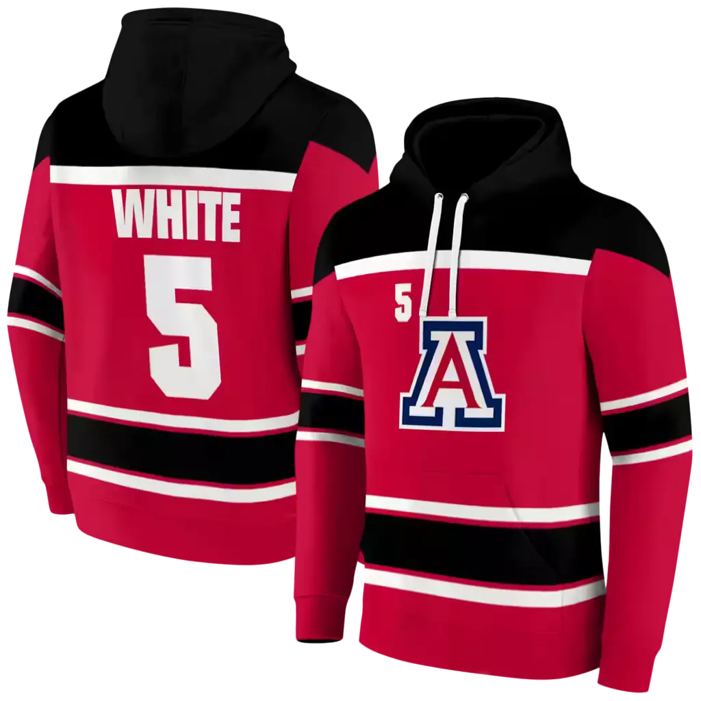 custom arizona wildcats striped pattern red hoodie fashion forward custom arizona wildcats striped pattern red hoodie fashion forward