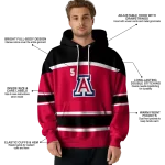 custom arizona wildcats striped pattern red hoodie best selling