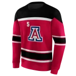 custom arizona wildcats striped pattern red hoodie best selling