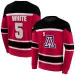 custom arizona wildcats striped pattern red hoodie best selling