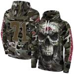 custom arkansas razorbacks camo skull hoodie best selling