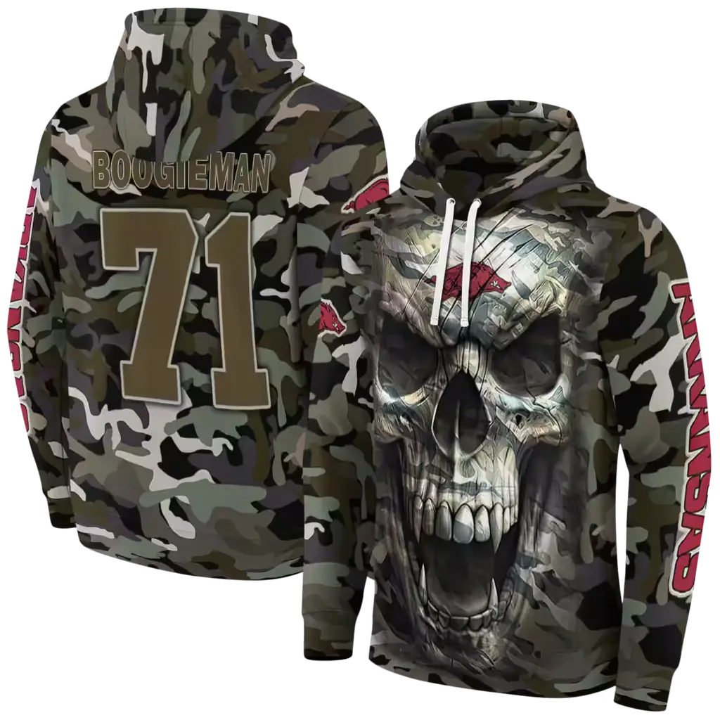 custom arkansas razorbacks camo skull hoodie fashion forward custom arkansas razorbacks camo skull hoodie fashion forward