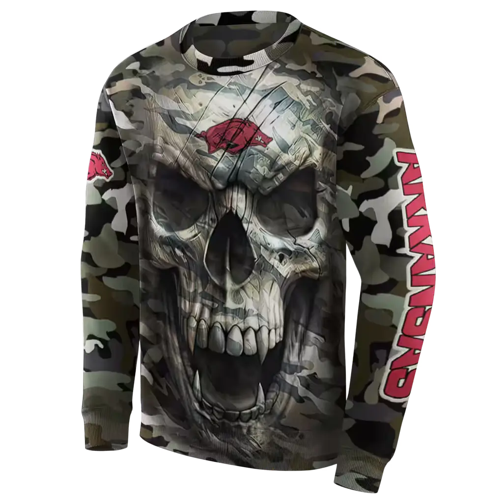 custom arkansas razorbacks camo skull hoodie new arrival custom arkansas razorbacks camo skull hoodie new arrival