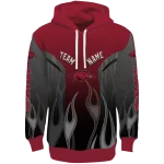 custom arkansas razorbacks flame design red hoodie best selling