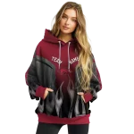 custom arkansas razorbacks flame design red hoodie best selling