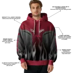 custom arkansas razorbacks flame design red hoodie best selling