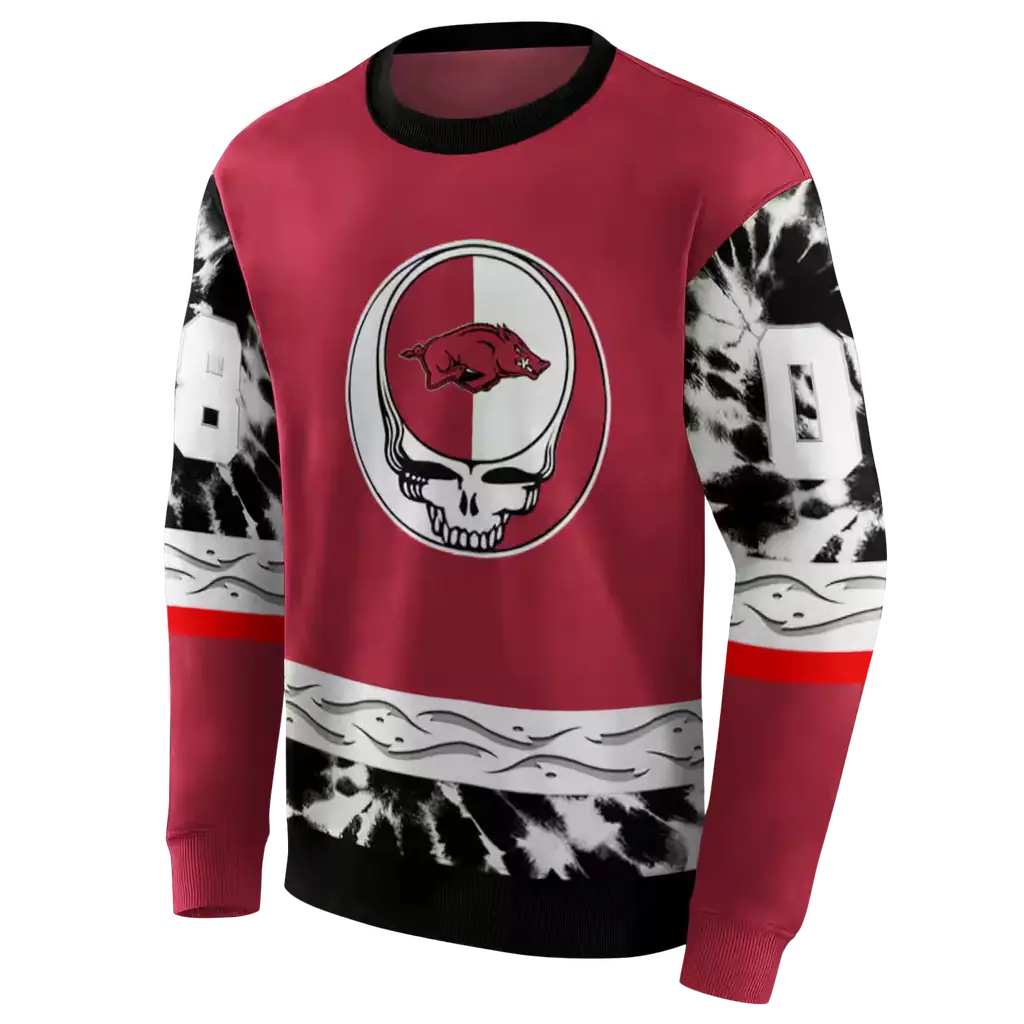 custom arkansas razorbacks grateful vibes red hoodie new arrival custom arkansas razorbacks grateful vibes red hoodie new arrival