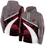 custom arkansas razorbacks hexagonal mesh red black gray hoodie best selling