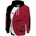 custom arkansas razorbacks minimalist design red black hoodie best selling