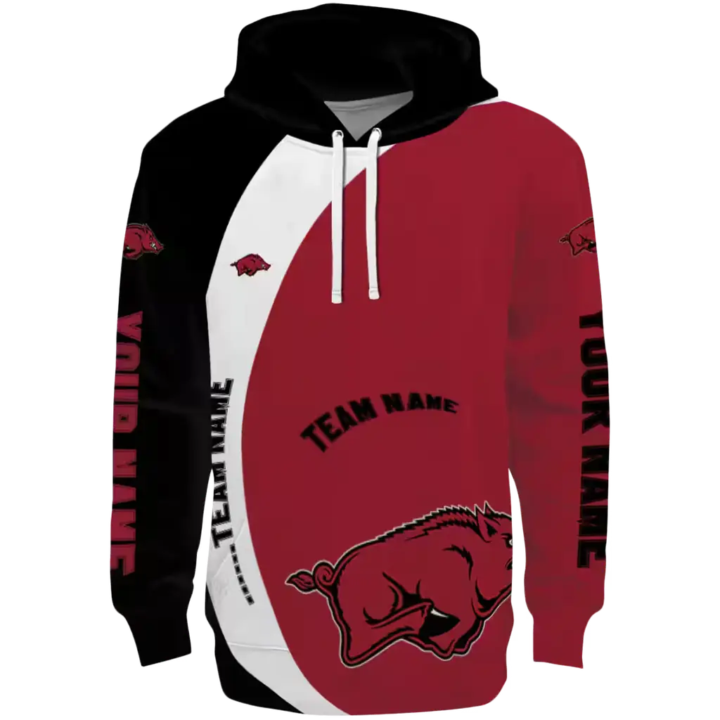 custom arkansas razorbacks minimalist design red black hoodie best selling custom arkansas razorbacks minimalist design red black hoodie best selling