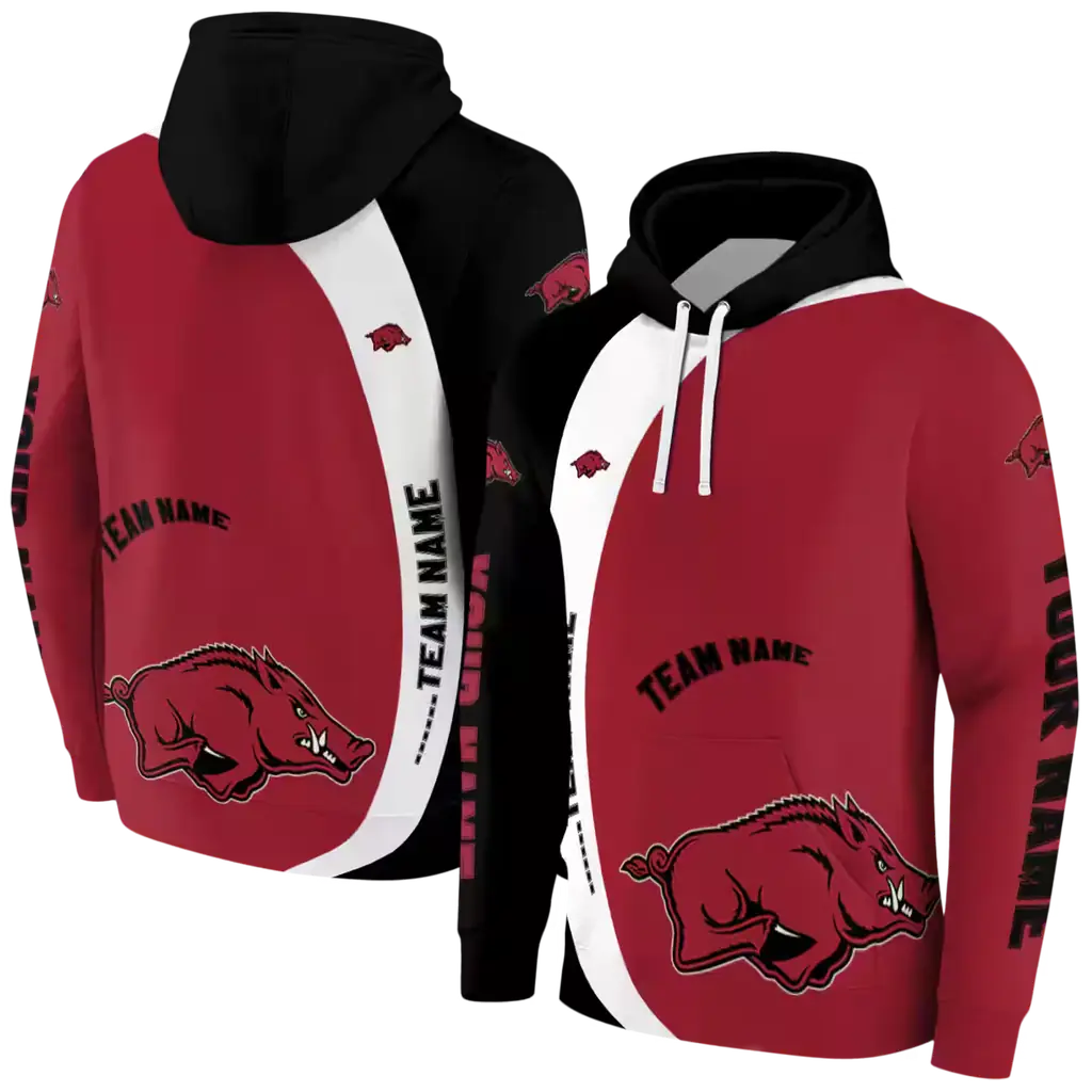 custom arkansas razorbacks minimalist design red black hoodie fashion forward custom arkansas razorbacks minimalist design red black hoodie fashion forward