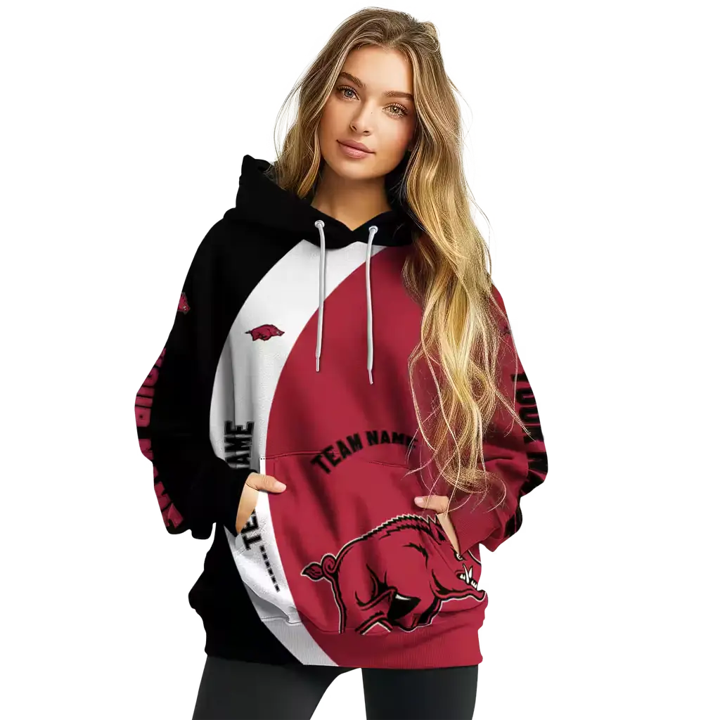 custom arkansas razorbacks minimalist design red black hoodie high quality custom arkansas razorbacks minimalist design red black hoodie high quality