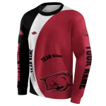 custom arkansas razorbacks minimalist design red black hoodie best selling