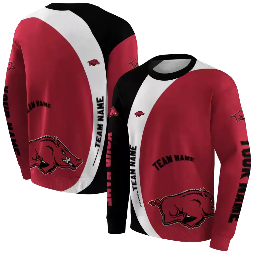 custom arkansas razorbacks minimalist design red black hoodie premium grade custom arkansas razorbacks minimalist design red black hoodie premium grade