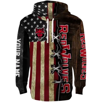custom arkansas state red wolves american pride hoodie best selling