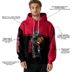 custom arkansas state red wolves baby groot scarlet black hoodie best selling