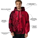 custom arkansas state red wolves deer silhouette scarlet hoodie best selling