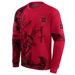 custom arkansas state red wolves deer silhouette scarlet hoodie best selling