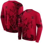 custom arkansas state red wolves deer silhouette scarlet hoodie best selling