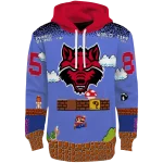 custom arkansas state red wolves mario blue black hoodie best selling