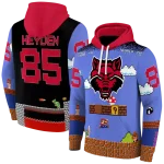 custom arkansas state red wolves mario blue black hoodie best selling