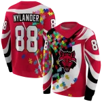 custom arkansas state red wolves puzzle pieces scarlet hoodie best selling