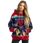 custom arkansas state red wolves spongebob patrick star scarlet navy hoodie best selling