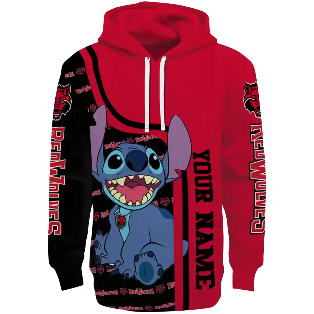 custom arkansas state red wolves stitch scarlet hoodie best selling custom arkansas state red wolves stitch scarlet hoodie best selling