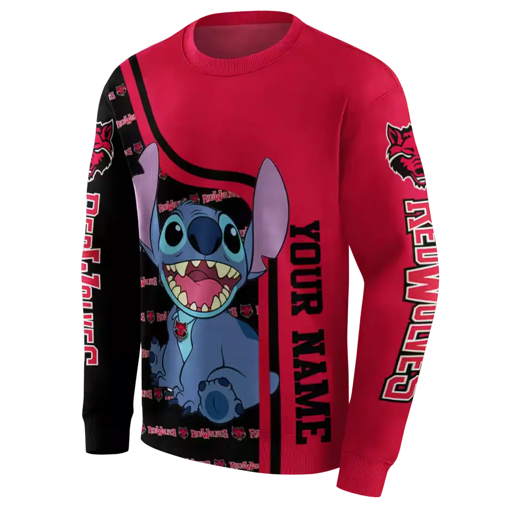 custom arkansas state red wolves stitch scarlet hoodie new arrival custom arkansas state red wolves stitch scarlet hoodie new arrival