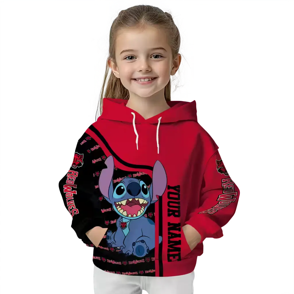 custom arkansas state red wolves stitch scarlet hoodie top rated custom arkansas state red wolves stitch scarlet hoodie top rated