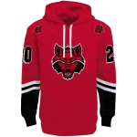custom arkansas state red wolves striped sleeves scarlet hoodie best selling
