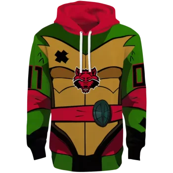 custom arkansas state red wolves superhero armor scarlet green hoodie best selling