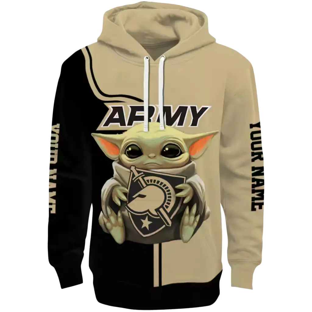 custom army black knights baby yoda gold black hoodie best selling custom army black knights baby yoda gold black hoodie best selling