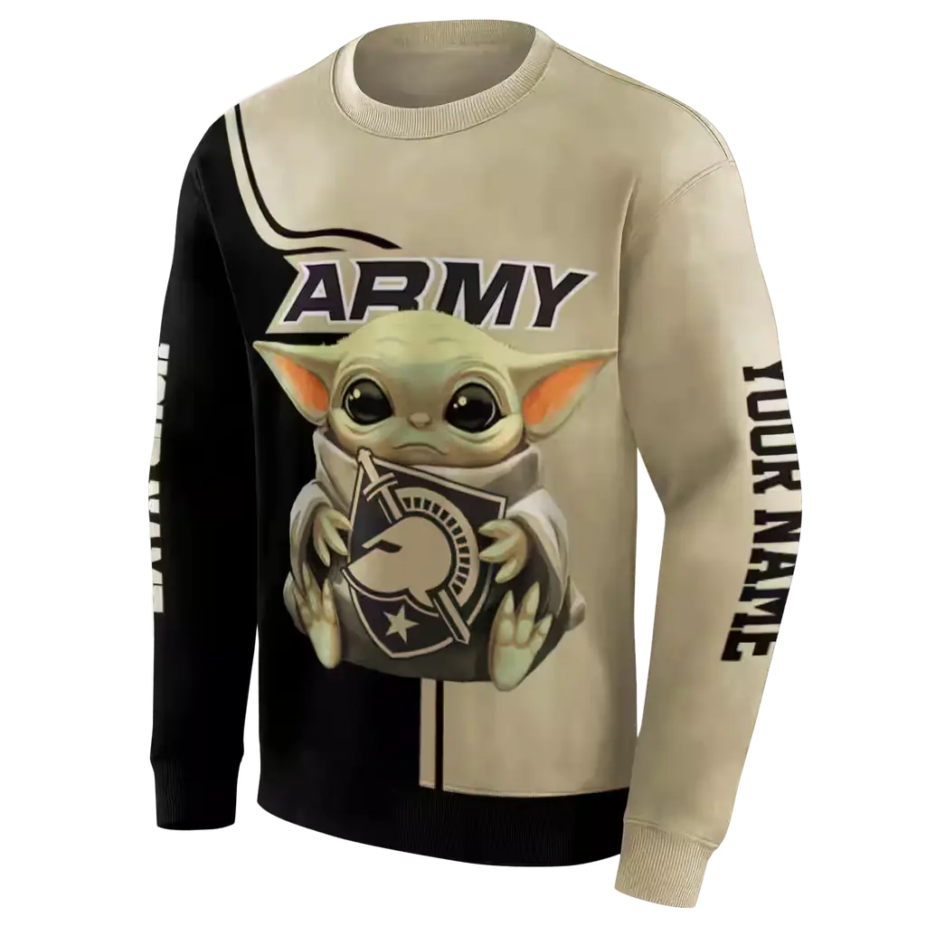 custom army black knights baby yoda gold black hoodie new arrival custom army black knights baby yoda gold black hoodie new arrival