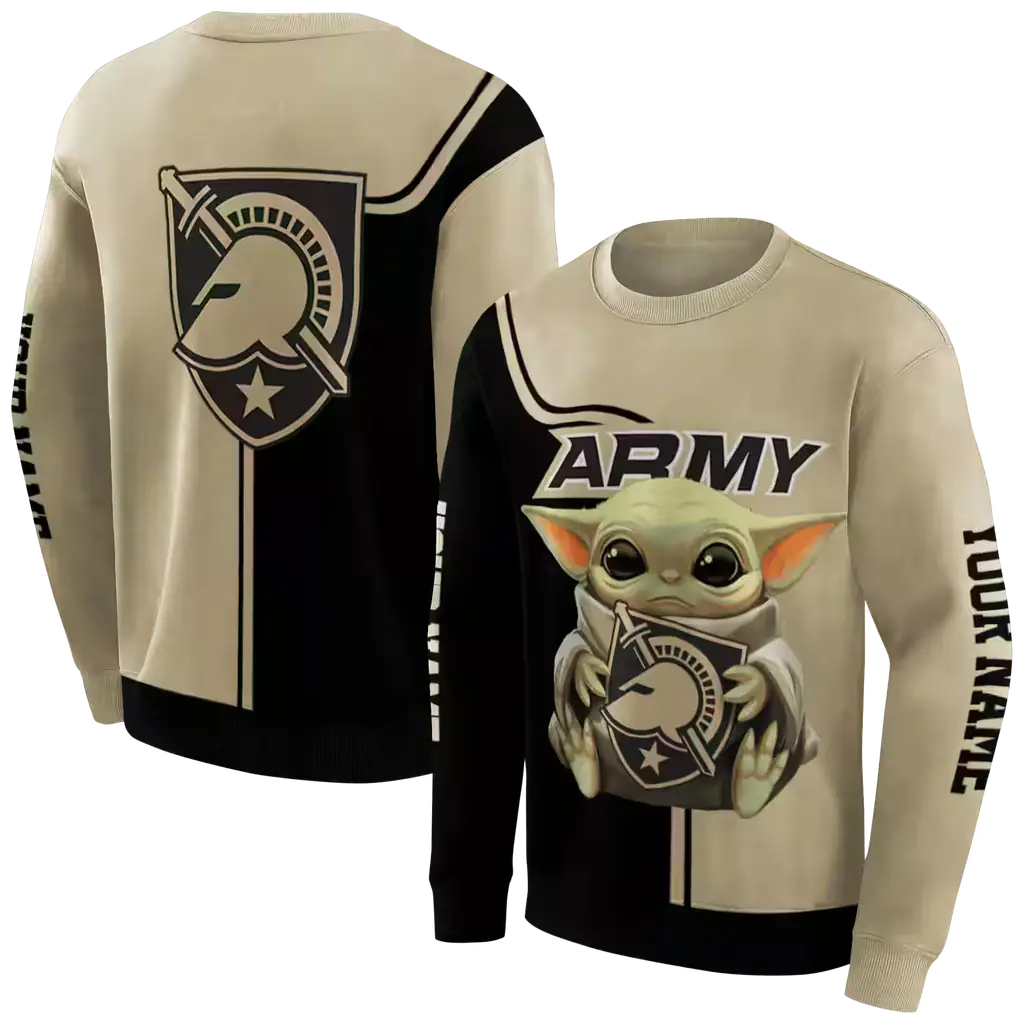 custom army black knights baby yoda gold black hoodie premium grade custom army black knights baby yoda gold black hoodie premium grade