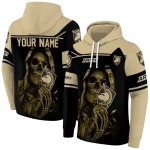 custom army black knights grim reaper gold black hoodie best selling