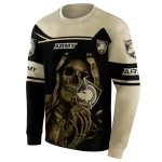 custom army black knights grim reaper gold black hoodie best selling