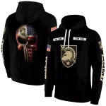 custom army black knights punisher skull black hoodie best selling