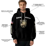custom army black knights punisher skull black hoodie best selling