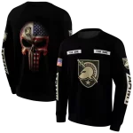 custom army black knights punisher skull black hoodie best selling