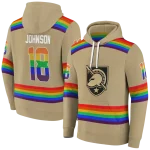 custom army black knights rainbow stripes gold hoodie best selling