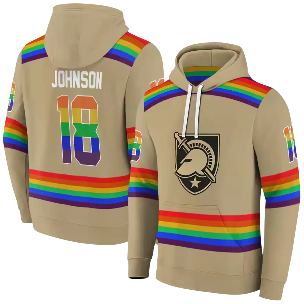 custom army black knights rainbow stripes gold hoodie fashion forward custom army black knights rainbow stripes gold hoodie fashion forward