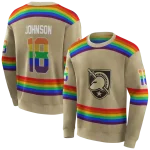 custom army black knights rainbow stripes gold hoodie best selling