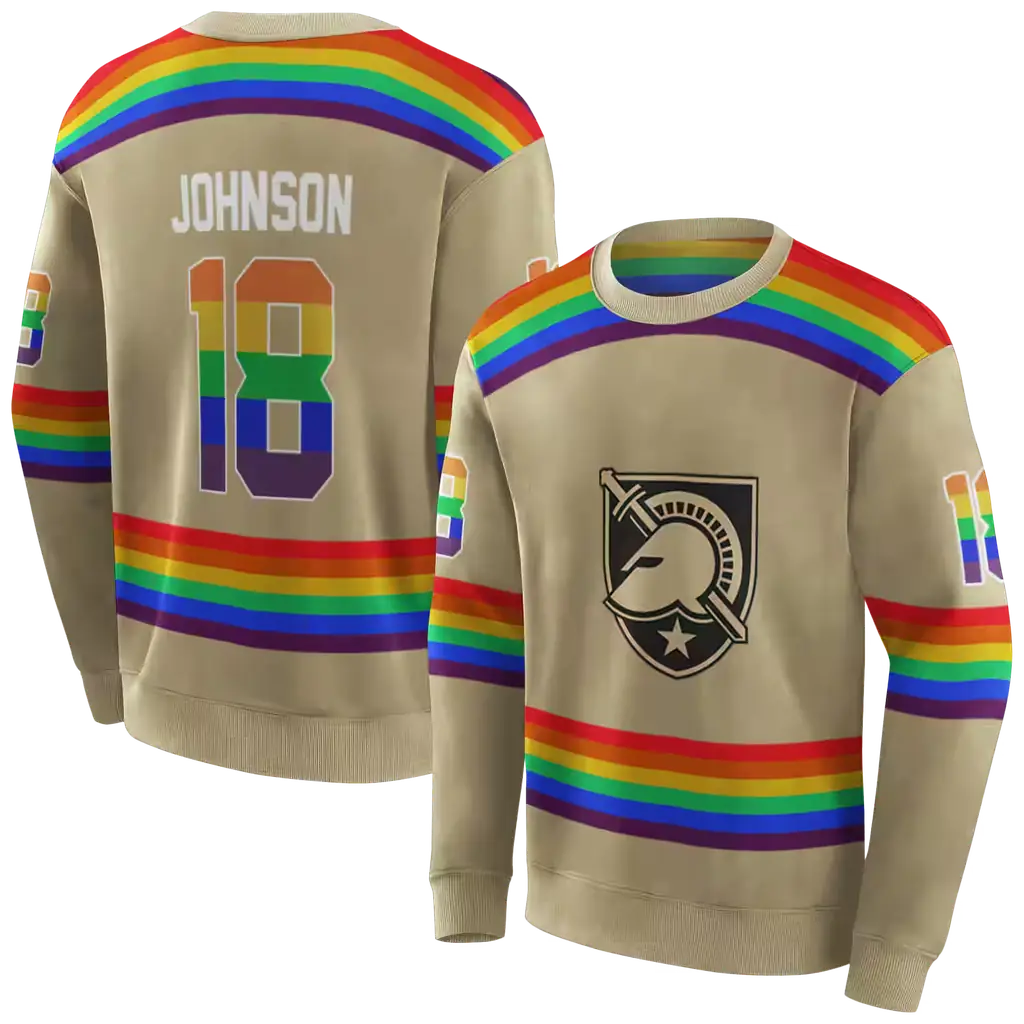 custom army black knights rainbow stripes gold hoodie premium grade custom army black knights rainbow stripes gold hoodie premium grade