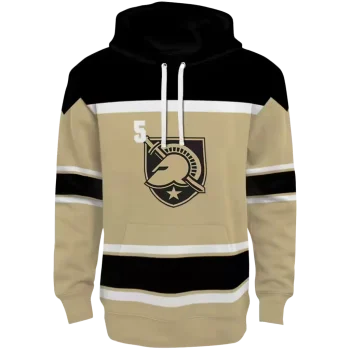 custom army black knights striped pattern gold hoodie best selling
