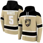 custom army black knights striped pattern gold hoodie best selling