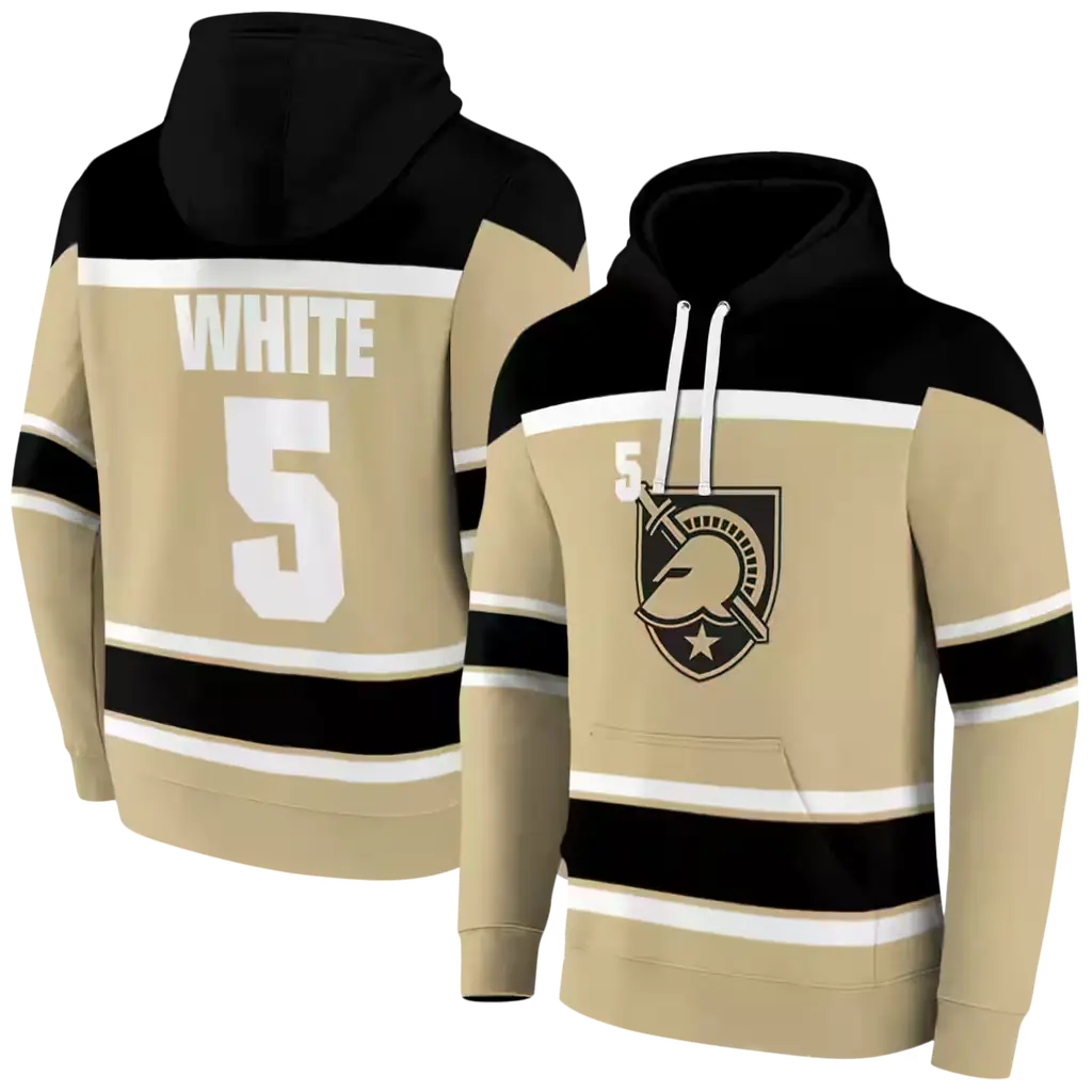 custom army black knights striped pattern gold hoodie fashion forward custom army black knights striped pattern gold hoodie fashion forward